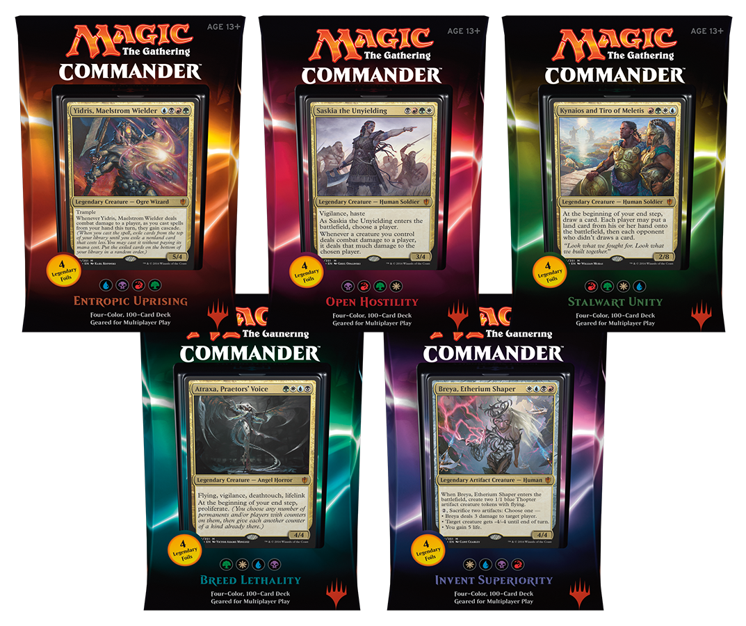 2016 MTG Commander Decks Set of 5 Magic Products » Commander & Box